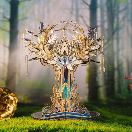 Art Model 3D Metal Puzzle Elf 's Crown Model kits DIY Laser Cut Assemble Jigsaw Toys GIFT For Children