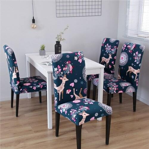 Jwels 1pc Universal Chair Cover Christmas Hotel Household Anti-fouling Chair Cover Piece Elastic Office Computer Seat Cover35