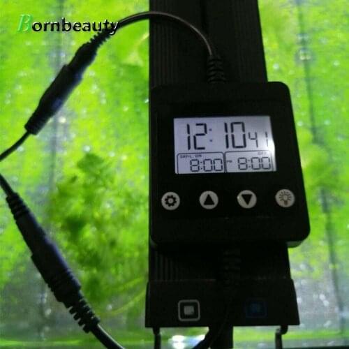 LED Aquarium Light Controller Dimmer Modulator with LCD Display Fish Tank Intelligent Timing Dimming System for Aquariums Decora