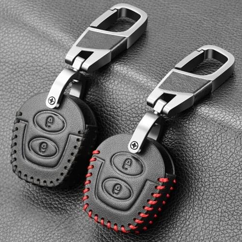 2 Button Remote Leather Key Cover Fob Case Fit For Seat Corboda Leon Ibiza Toledo Alhambra Altea Arosa Shell Holder Protector