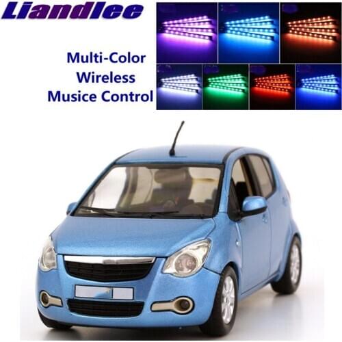 LiandLee Car Glow Interior Floor Decorative Seats Accent Ambient Neon light For Opel Agila B 2007~2015