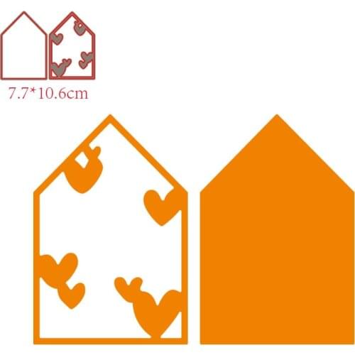 MISS VINTAGE New Metal Cutting Dies Heart Tag for Scrapbooking Steel Craft Die Cut Embossing Paper Card Album