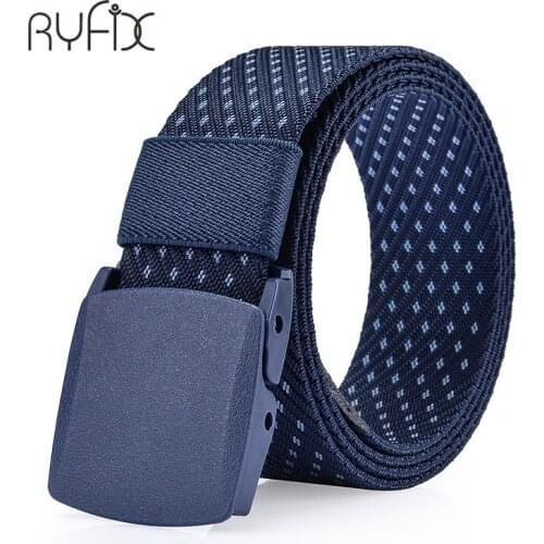 Men Casual Canvas Pure Nylon Belts, Jeans Casual Pants Business Fashion Belts, teenager Tactical belt Resin plastic buckle NS20