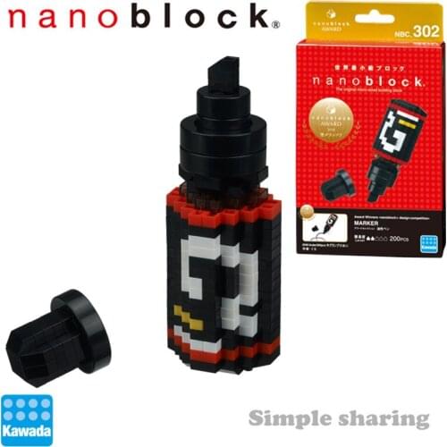 Nanoblock Award Selection Marker Pen NBC-302 200 Pcs Diamond Micro-Sized Building Blocks Creative Mini Bricks Toy For Children
