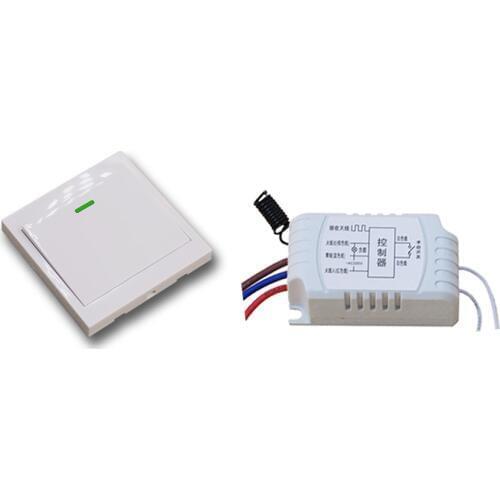 New AC220V 1CH Wireless Remote Control Switch System Receiver + Wall Panel Remote Transmitter Remote Smart Home Switch 315/433
