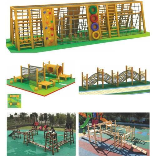 Kindergarten equipment CE/TUV/ISO Certified Kids Wooden Outdoor Play Facilities