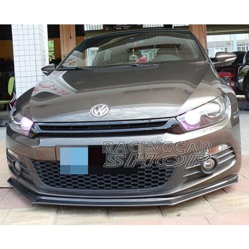 O Style Real Carbon Fiber FRONT LIP SPOILER SPLITTER FOR V W Volkswagen SCIROCCO STANDARD BUMPER 09-14 V035