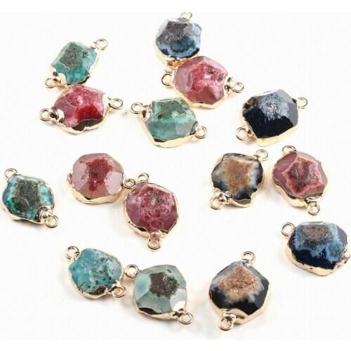 High Quality Natural Stone Connectors Pendants Charms for Jewelry Making Necklace Bracelet Accessories Gifts for Women