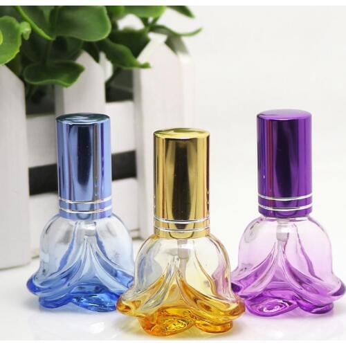 6ml Rose Portable Travel Refillable Spray Perfume Atomizer Glass Empty Bottle Portable Rose Design Mini Size Refillable