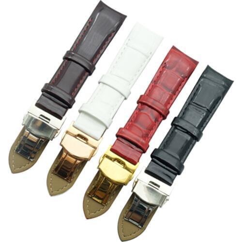 Genuine Leather Watch Bands Strap And Folding Clasp 18mm For Tissot T035210A T035207 Women Watch Watchband DIY Replace