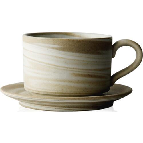 Japanese Style Handmade Pottery Coffee Cup Tea Cup And Saucer Set Pottery Cup Turkish Coffee Cups Japanese Ceramic Cups HH50BD