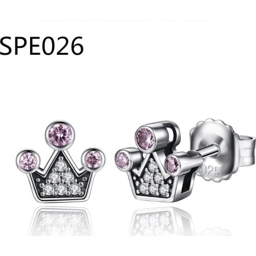 SPE2 ALLOY Bridal Women New Fashion Jewelry Gold Color Enamel Austrian Crystal Flower Bijoux Stud Earrings For Wedding