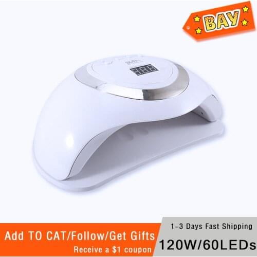 High Power 120W UV LED Nail Lamp for Manicure Drying All kinds Of Gel Polishing Salon Use Nail Drier Fast Drying Both Hands