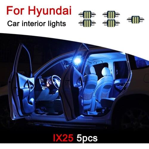 For Hyunda IX25 Car LED Bulbs Interior lights Rear Car interior lights Sun Visor Vanity Mirror Lights Accessories