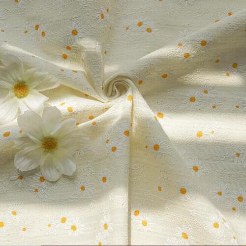 100x145cm Daisy Design Fabric Cotton Cloth Textile For DIY Skirt Cloths Kids Adult Use