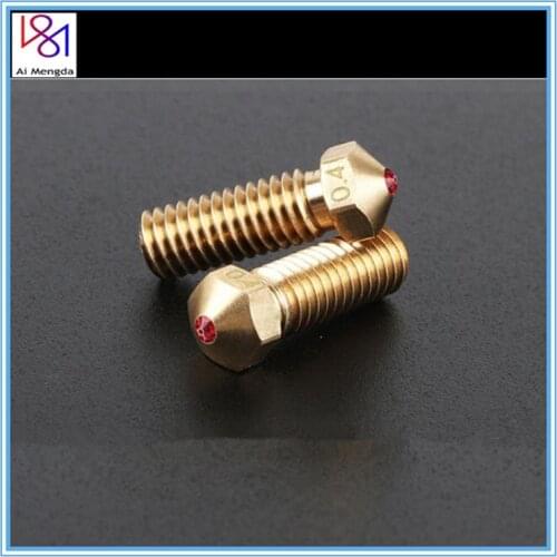 V6 Volcano Ruby Nozzle 0.4mm Nozzles Compatible PETG ABS PET PEEK NYLON For 3D Printer parts E3D Volcano Hotend 1.75mm Filament