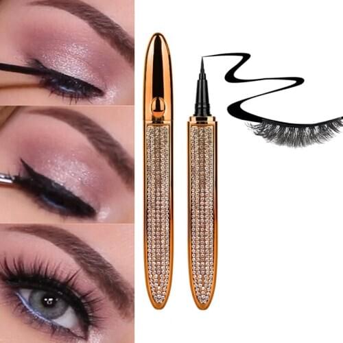 6 Colors Magic Self-adhesive Lashes Eyeliner Pen Glue-free Magnetic-free Makeup False Eyelashes Waterproof Eye Liner Pencil