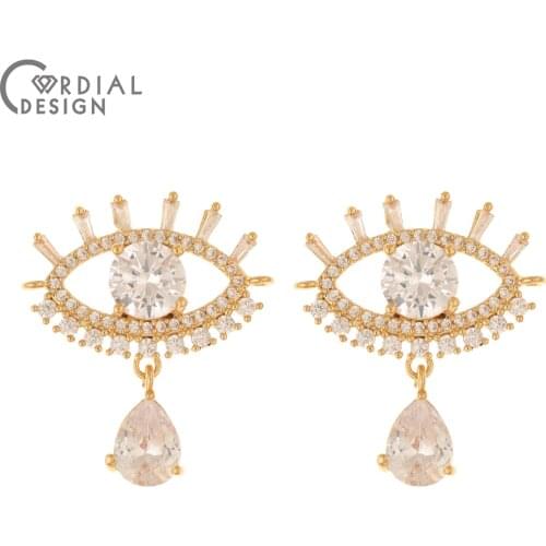 Cordial Design 10Pcs 26*30MM Jewelry Findings & Components/CZ Pendant/Jewelry Accessories/Necklace Making/DIY Charms/Hand Made