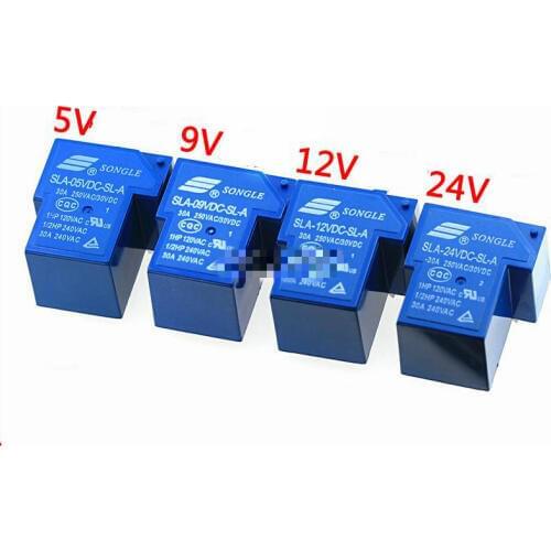 2pcs T90 relay sla-05 09 12V 24VDC 48vdc-sl-a - C 4 / 5 / 6 pin 30A