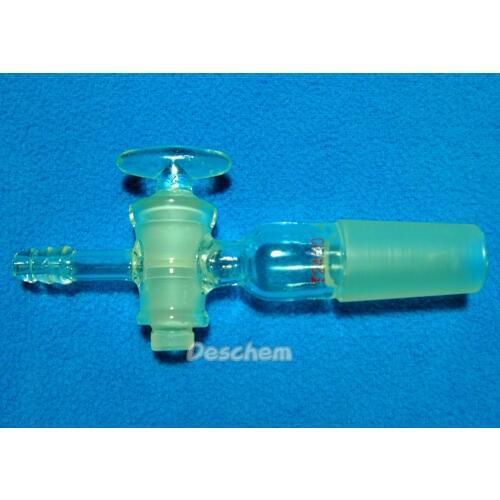 24/40,Glass Stopcock,Straight Vaccum Adapter 10mm Hose Connection,Lab Glassware