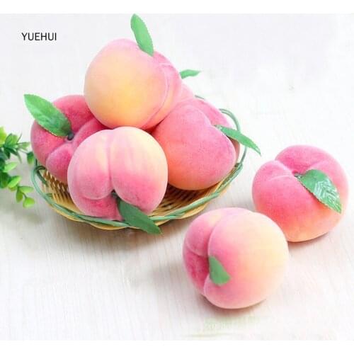 Artificial Fruit Plastic Fake Fruit Artifical Peach Fruit&artificial Fake Simulated Peach 8cm Size 5pcs