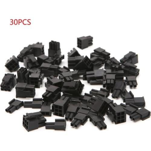 30 Pcs 4.2mm 6+2 Pin Male Power Connector Plastic Shell For PC Graphics Card PCI-E