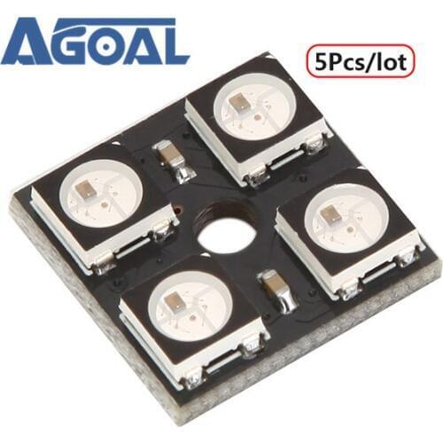 5Pcs/lot 5V CJMCU Black Pearl 4 bit module 15*15mm 4 bit RGB Free Shipping