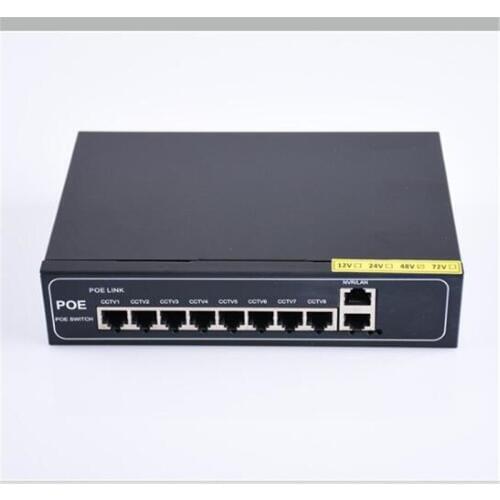 ANDDEAR XX7 - 8 port gigabit unmanaged poe switch 8*100 mbps POE poort; 2*100 mbps UP Link poort; 1*100 mbps SFP poort