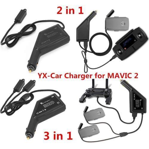 Mavic 2 Pro/Zoom Car Charger Battery Remote Control Car Outdoor Mavic 2 Charger with USB Port 2/3 in 1 Charger Drone Accessories