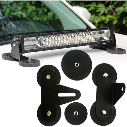 Car Light Mounts Bracket Rubber Coated Disc Magnet Car Auto LED Work light Holder Led bar Headlight lamp Mounting Bracket Base