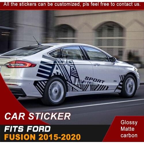 Car Decals Side Body Racing Sport Styling Graphic Vinyl Sticker Customized Fit for Ford Fusion 2015 2016 2017 2018 2019 2020