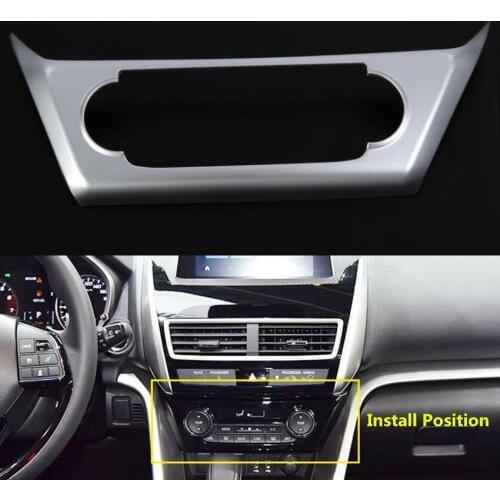 YAQUICKA Car-styling For Mitsubishi Eclipse Cross 2017 2018 Car Interior Air Conditioning Adjust Panel Decor Frame Trim New
