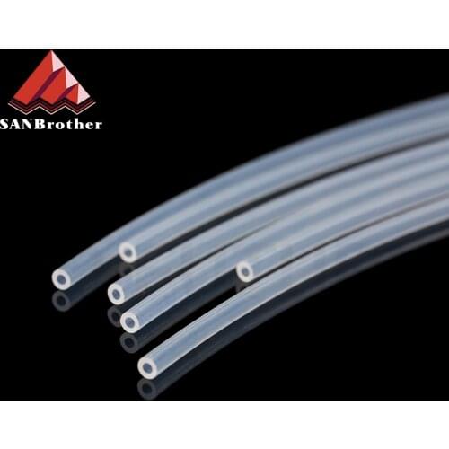 3D Printer parts 1M/2m PTFE Tube Clear PiPe PFA 2x4mm For V5/V6 1.75mm Bowden Extruder J-head hotend