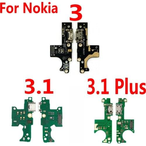 For Nokia 3 3.1 Plus Usb Charger Board USB Charging Port Dock Plug Jack Connector Flex Cable + Microphone
