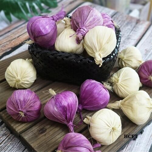 White purple garlic props Kitchen dining room hall hotel restaurant store shop decoration artificial fake vegetables model