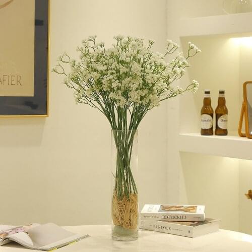 Artificial Flower Single Soft Rubber Spring Gypsophila Home Indoor Vase Wedding Flower Arrangement