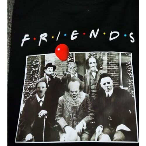 Gothic Style Top Pennywise Michael Myers Halloween Men 's T-shirt Clown Joker