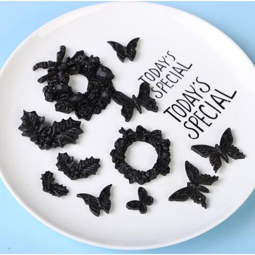 New Silicone Mold Wreath Butterfly Leaf Cake Mold Epoxy Mold Aromatherapy Silicone Mold Cake Deco Soft and Durablerating Mold