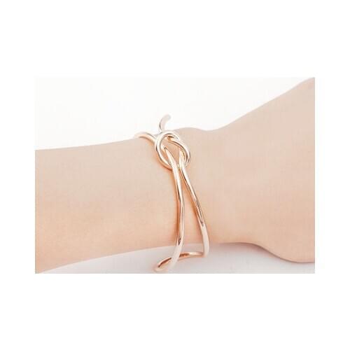 New fashion Geometric double layer irregular hollow knotted opening bracelet For Lady girl Accessories jewelry wholesale