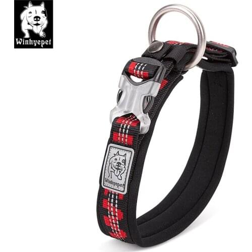Truelove Pet collar Best Neoprene Padded 3M Reflective Dog Collar for Large Medium Small Bonus Dog Tracker Tag Feature YC1854