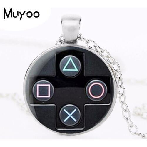 Controller necklace geeky boyfriend perfect gift idea jewelry video game controller pattern pendant HZ1