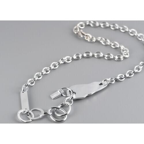 Punk 925 Sterling Silver Necklace Men Link Chain Rock Neo Gothic Necklaces Male Luxury Jewelry Party Boyfriend Birthday Gift