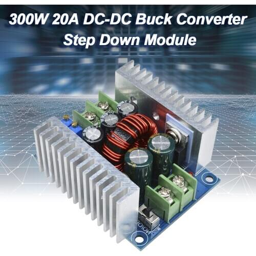 300W Buck Converter Step Down Module DC 6-40V to DC 1.2-36V Adjustable Voltage Constant Current Module Electrolytic Capacitor