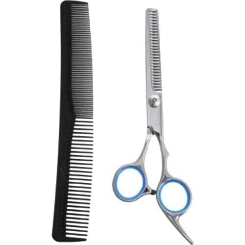 Pro Hairdressing Hair Cutting Thinning Scissors & Comb Set Stainless Steel