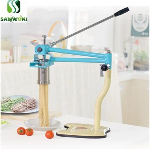 Hand press noodle extruder machine noodle press machine with 4 molds spaghetti making machine stainless steel pasta machine