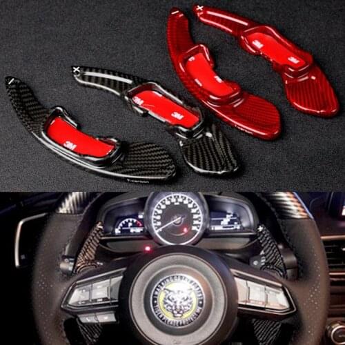 Fit for Mazda 3 Axela 6 Atenza CX-5 CX4 carbon fiber Steering Wheel Shift Paddle Extension Shifter Car styling 2014-2020