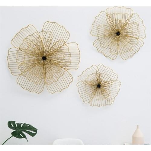 Nordic light luxury wall decoration personality metal porch wall pendant living room room background wall decoration