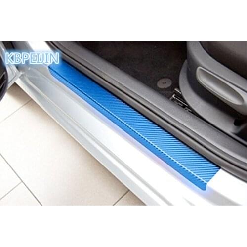 Car Styling Auto Carbon Fiber Door Sill Scuff Anti-Scratch Sticker for lifan x60 620 520 320 x50 solano smily accessories