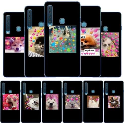 Super cute cat dog cartoo Soft Silicone TPU Phone Case For Samsung A3 A5 A6 A7 A8 A9 2015 2016 2018 Pro Cover Shell