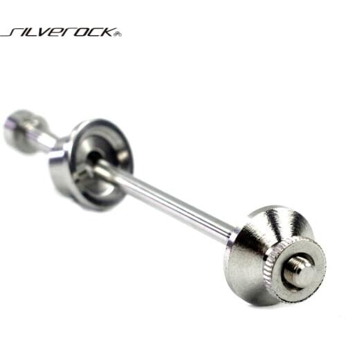 SILVEROCK Bike Skewers Ti Quick Release Hex M5 74mm Release QR For Folding 3sixty Brompton Slow Release Bicycle Skewer